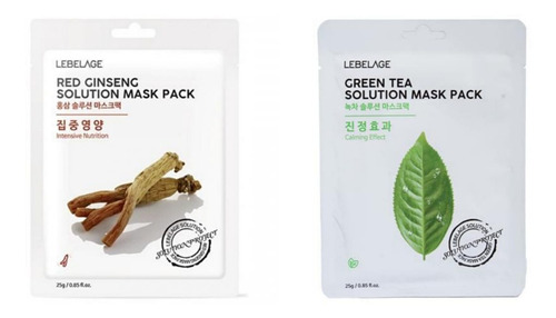 Mascarilla Coreana Vitalizante_ Ginseng Rojo & Té Verde_20pz