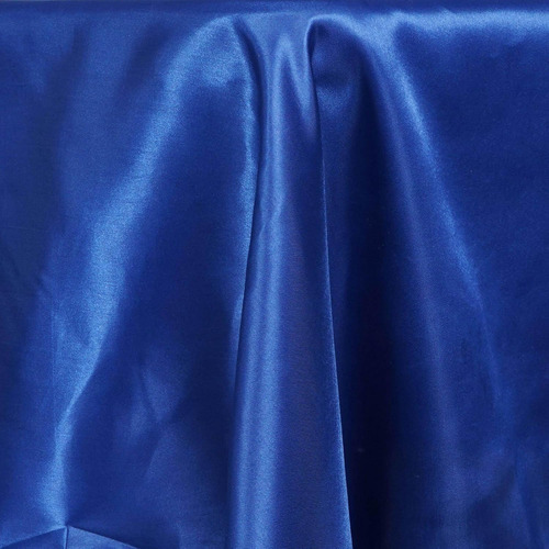 Mantel Rectangular De Satén Azul Rey De 60 X 102 Pulgadas