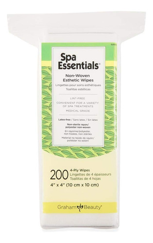 Graham Spa Essentials - Toallitas Esteticas No Tejidas De 4 