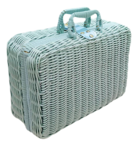 Cesta De Almacenamiento De La Caja De La Maleta De Ratán