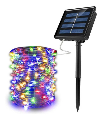 Guirnalda Hada 100 Led Multicolor Solar 10m Color de las luces MULTICOLOR - 263011