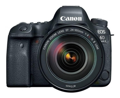 Canon EOS 6D Mark II 24-105mm IS II USM Kit DSLR cor preto