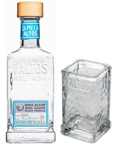 Kit Tequila Altos Plata 750ml + Copo Regular Altos