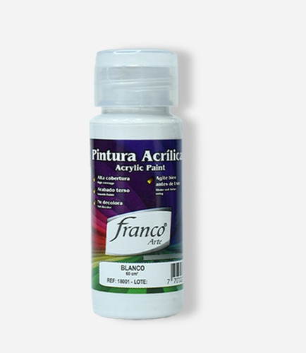 Pintura Acrílica Blanco Franco Arte X60 Ml