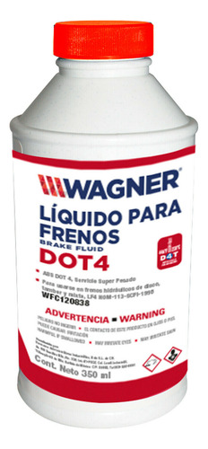 24 Botellas De 350 Ml C/u Líquido De Frenos Dot 4 Wagner