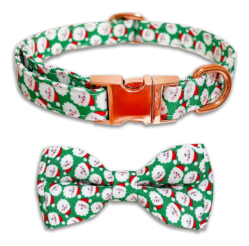 Collar De Navidad Para Perros Con Pajarita, Collar De Papá N