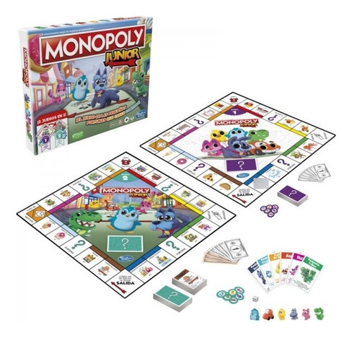 Juego De Mesa Monopoly Junior 2 En 1 Hasbro Original