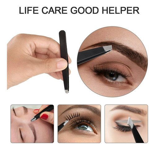 Pinzas De Cejas Profesionales De Acero Inoxidable 4 Piezas