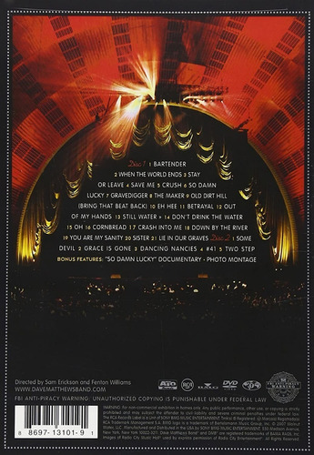 Dave Matthews Band Live At Radio City 2dvd Imp.new En Stock