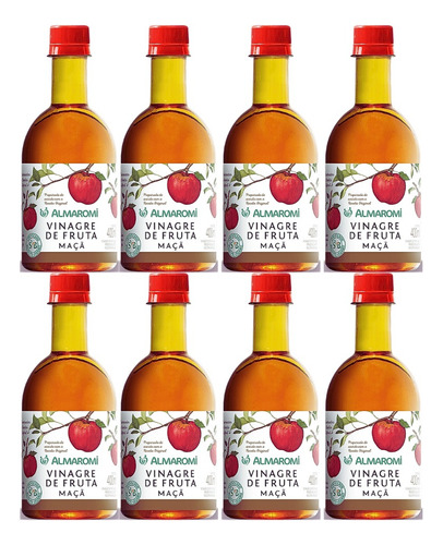 Kit 8 Vinagre De Maçã Tradicional De 400ml Cada - Almaromi