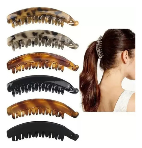 Mt Pinzas For El Cabello Modernas De 6 Piezas Con Forma De