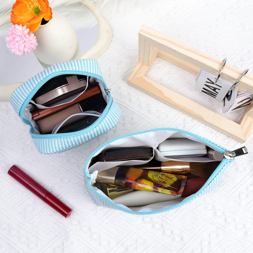 2pcs Bolsa De Maquillaje Portátil Bolsa De Cosméticos Mini