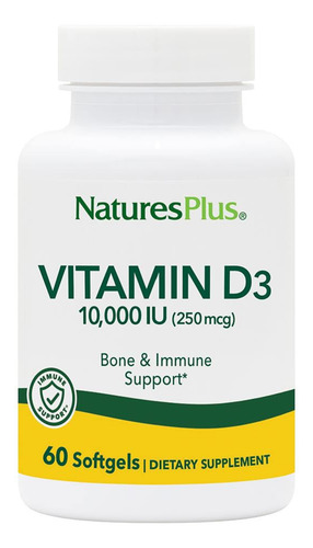 Naturesplus Vitamina D3 10,000 Ui Cápsulas Blandas