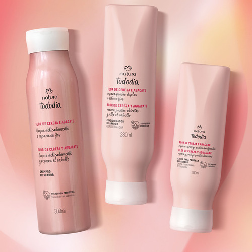 Shampoo Reparador Flor De Cereza Y Palta Tododía 300 Ml