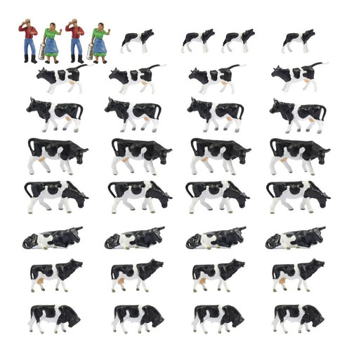 An8704cn 36pcs 1: 87 Bien Pintado Granja Animales Vacas Y Es