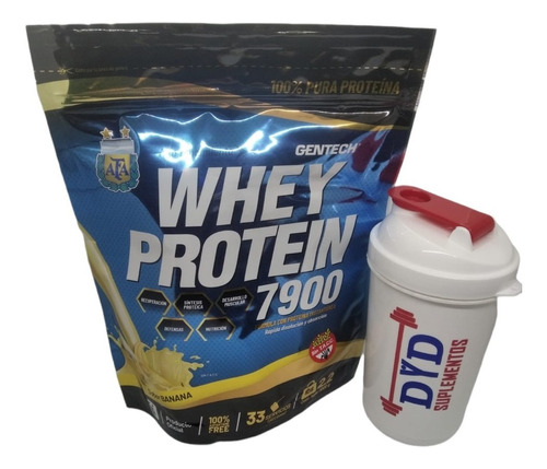 Whey Protein - 7900 X 1000grs - Gentech  + Shaker Dyd