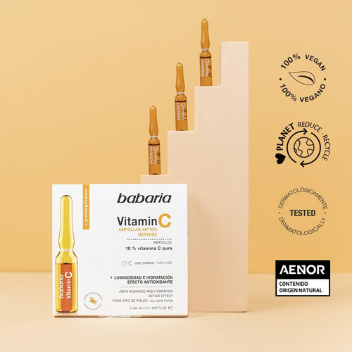 Babaria Ampollas Vitamina C 5 Unidades - Tratamiento Piel