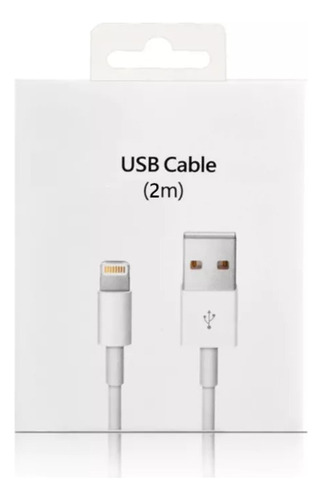 Cable Usb 2 Metros Para iPhone 7 8 X Xs Xr 11 Caja Sellada