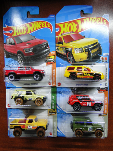 Hot Wheels, Paquete 6 Pack, Lote Trocas