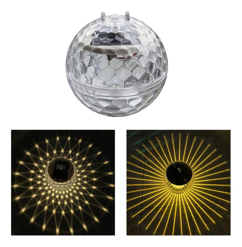 2x Luces De Bola Flotante Led Solares Lámpara De Paisaje De