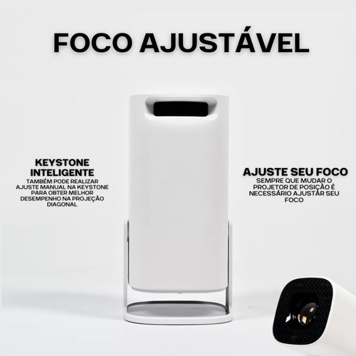 Projetor P30 Wifi 10000lm Android 11 Bluetooth Portátil Branco