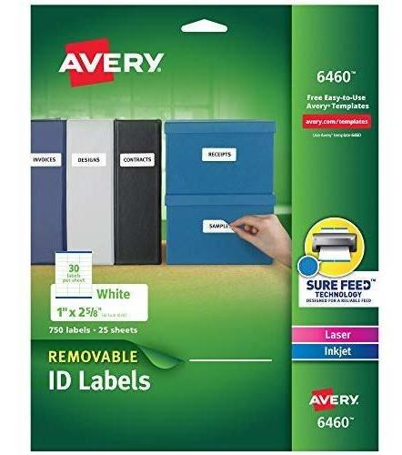 Etiquetas De Identificación Blancas Removibles Avery (6460)