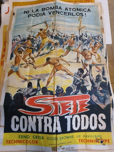 1 Afiche De Cine Antiguo- Siete Contra Todos 729