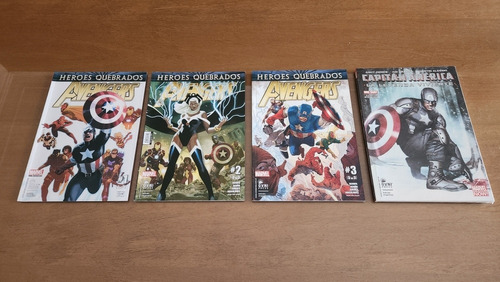 Lote 4 Libros Historietas Comics Capitán América Avengers 