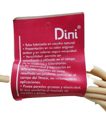 Imagen 2 de 2 de Tubo De Goma Natural Dini 10 Metros