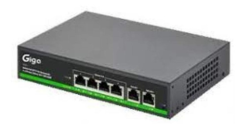 Switch Cftv Ativo 78w 52vdc 250m 04 Poe / 02 Uplink