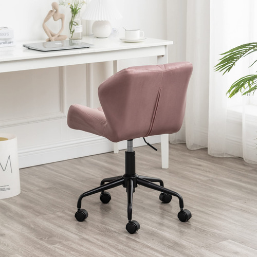 Silla De Oficina Giratoria Ajustable Diseño Capitoné Color