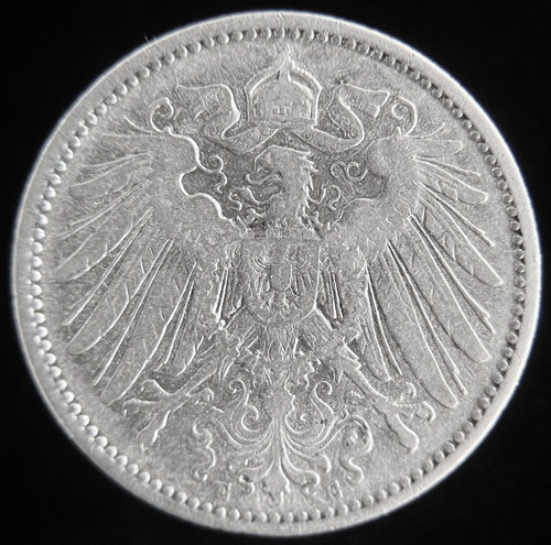 Alemania, Imperio, Mark, 1904 E. Guillermo Il. Plata. Vf (Usado)