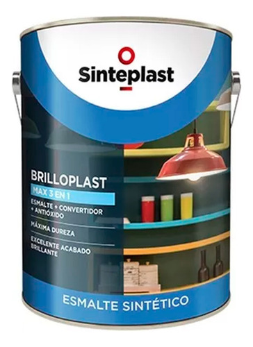 Esmalte Convertidor Brilloplast 3 En 1 4lt Negro Pintumm