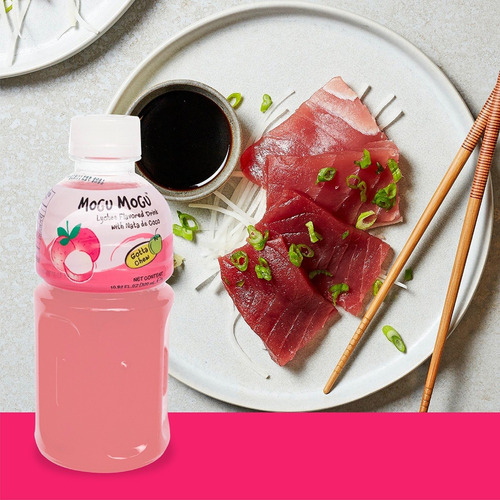 Imagen 6 de 6 de Caja Con 24pzs De Mogu Mogu De Lychee Con Nata De Coco 320ml