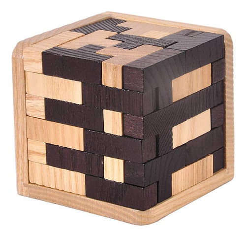 Kingou Wooden Brain Puzzle Cube 3d Brain Teaser Puzzles 54 P
