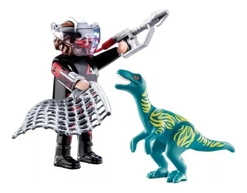 Playmobil 70693 Duo Pack Dino Velociraptor Y Saqueador