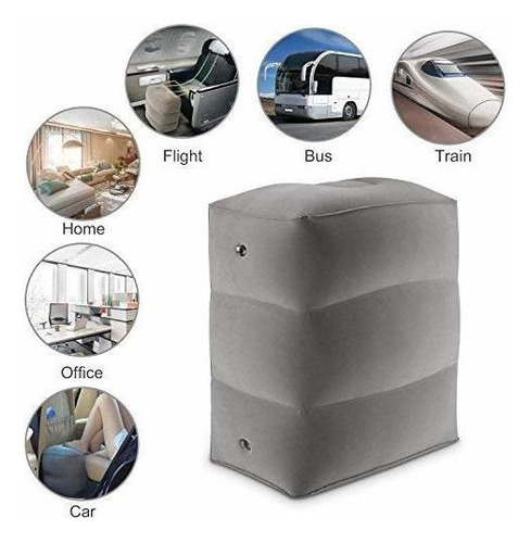 2pzs Almohada Inflable Para Reposapiés De Viaje Cama Avión