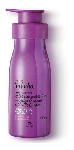 Crema corporal hidratante Natura Tododia, 400 ml, fragancias de ciruela y flor de vainilla