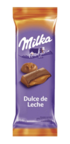 Tableta De Chocolate Rellena De Dulce De Leche Milka 135grs