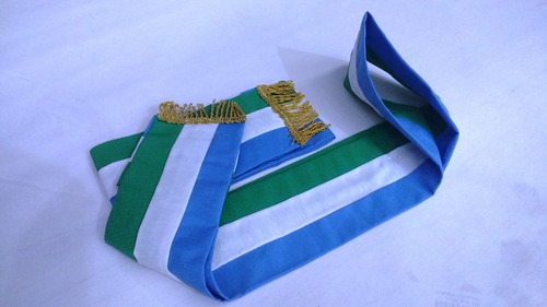 Bandera Chaco Ceremonia Con Moño, Tahalí Y Dos Bandas Grande
