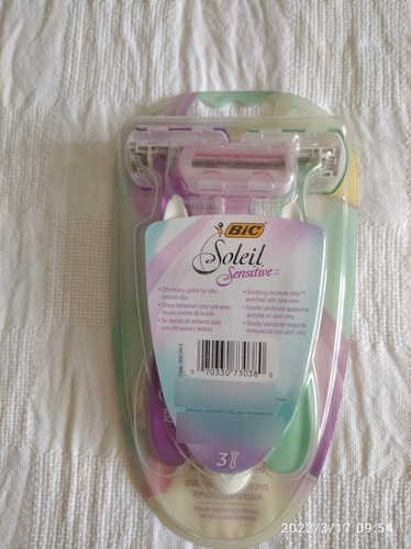 Imagen 3 de 6 de Afeitadoras Desechable Para Damas , Pack De 3 Unidades Bic