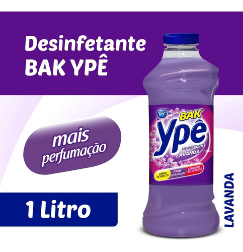 Desinfetante Bak Lavanda 1l Ypê Lavanda