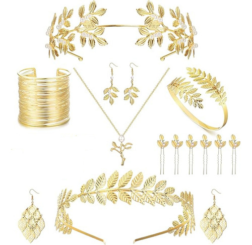 15pcs De Accesorios De Disfraz De Diosa Griega Para Mujer .