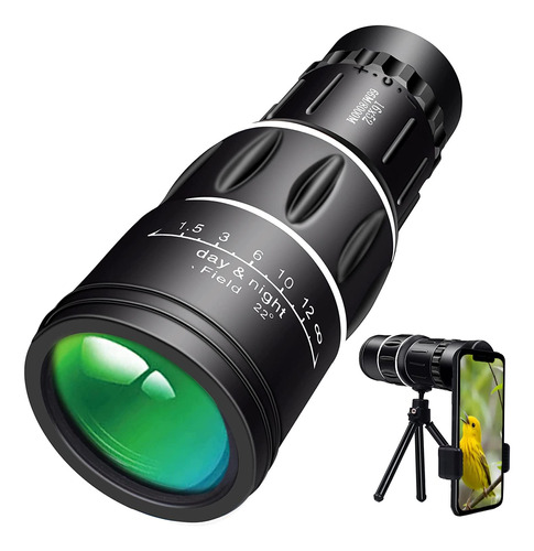 Telescopio Monocular 16x52 Con Soporte Para Smartphone Y Trí