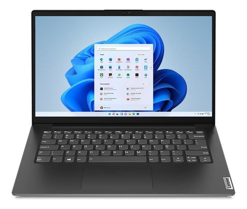 Notebook Lenovo V14 Amd R5 8gb 256gb Ssd W11 Home 14 Fhd Preto