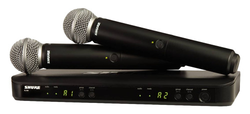 Micrófonos Shure BLX288/SM58 Dinámico Cardioide color negro