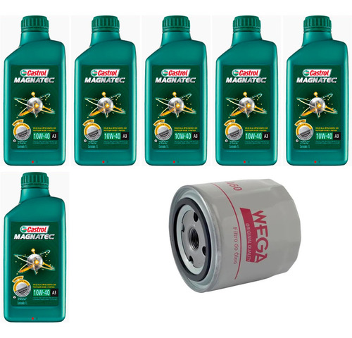 Kit Troca Óleo Castrol 10w40 Volvo V70 2.3 1997/1999