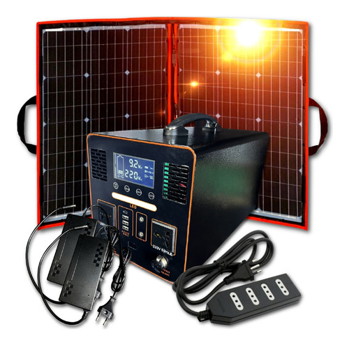 Kit Estacion Energia Generador 1000w 220v + Panel Solar 100w