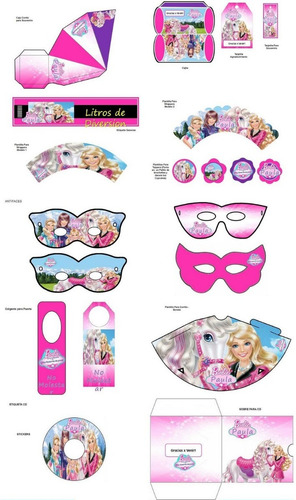Kit Imprimible Barbie Una Historia De Ponis Fiesta 3x1