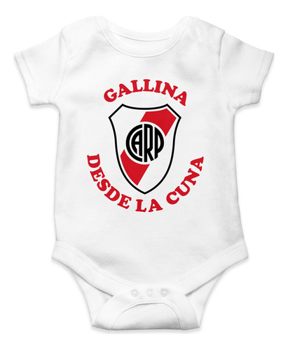 Body Para Bebé River Plate Gallina Desde Cuna Algodón